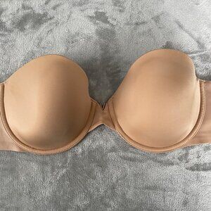 Incredible By Victoria's Secret Lined Demi Strapless Bra 34DD